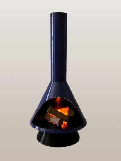 Vintage-Style Mini Fireplace - Mid-Century Modern LED Flame for Cozy Vibes