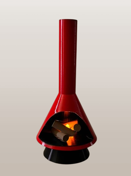 Vintage-Style Mini Fireplace - Mid-Century Modern LED Flame for Cozy Vibes