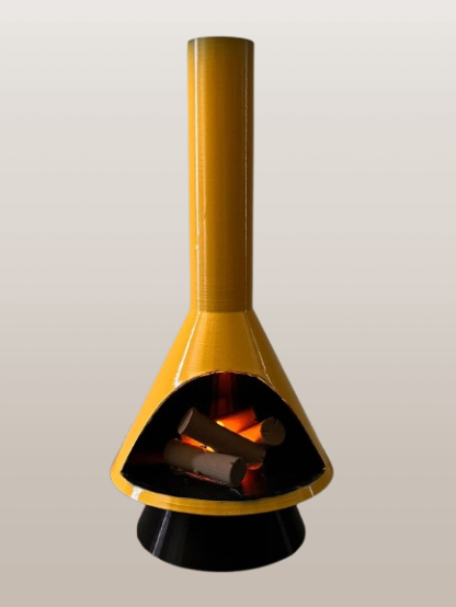 Vintage-Style Mini Fireplace - Mid-Century Modern LED Flame for Cozy Vibes
