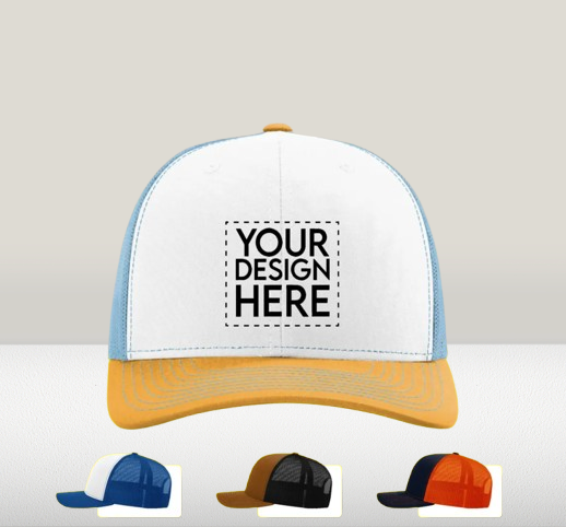 Custom Trucker Cap - Personalized Embroidered Hat with Logo/Text - Adjustable Mesh Back