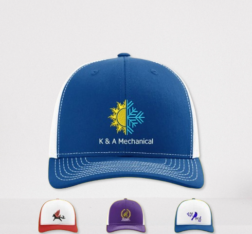 Custom Trucker Cap - Personalized Embroidered Hat with Logo/Text - Adjustable Mesh Back