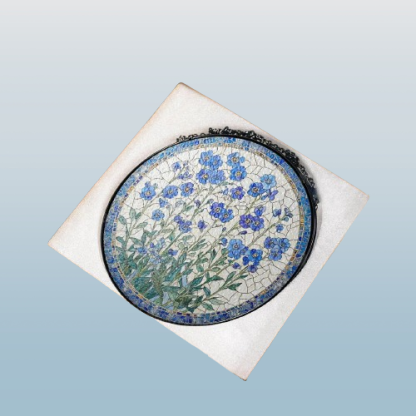 Floral Stained Glass Suncatcher - Forget-Me-Not Inspired Hanging Ornament