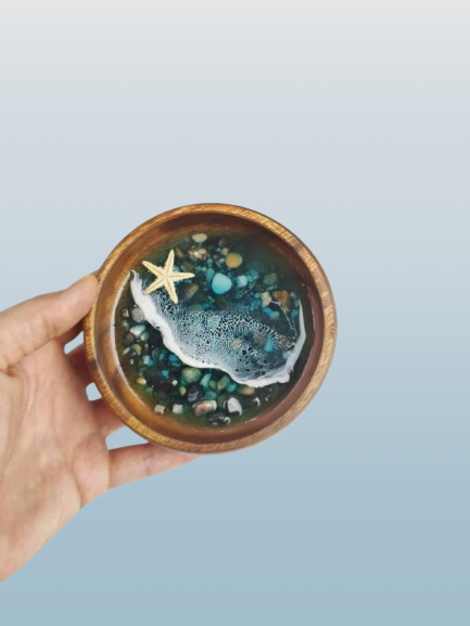 Starfish Jewelry Bowl – Custom Ocean Nightstand Dish for Rings