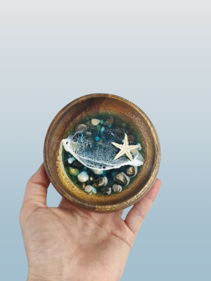 Starfish Jewelry Bowl – Custom Ocean Nightstand Dish for Rings