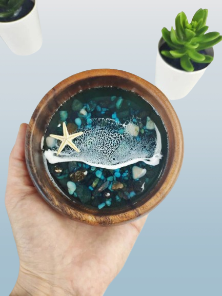 Starfish Jewelry Bowl – Custom Ocean Nightstand Dish for Rings