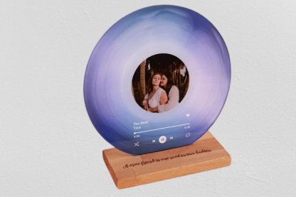 Custom Vinyl Record with Photo – Acrylic Music Plaque for Him & Her