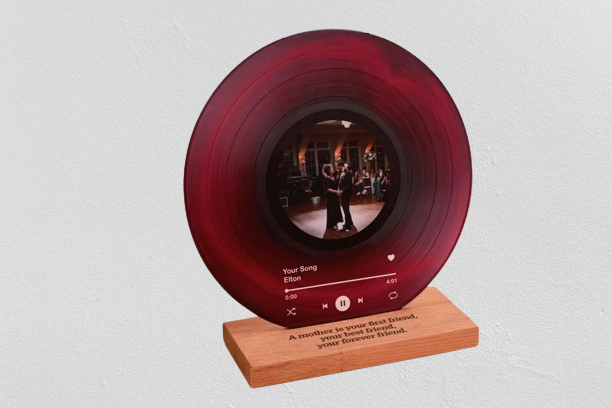 Custom Vinyl Record with Photo – Acrylic Music Plaque for Him & Her