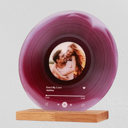Custom Vinyl Record with Photo – Acrylic Music Plaque for Him & Her