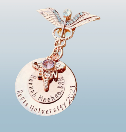 Rose Gold Nursing Pin – Personalized Graduate Gift for Pinning Ceremony