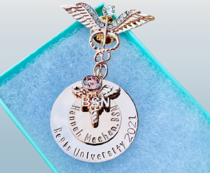 Rose Gold Nursing Pin – Personalized Graduate Gift for Pinning Ceremony