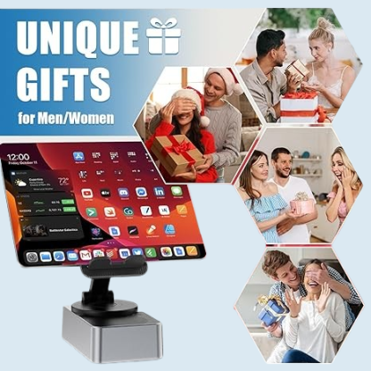 Wireless Bluetooth Speaker with LED Color Lights & Phone Stand - HD Surround Sound, Compatible with iPhone/Android | Perfect Gift for Men"