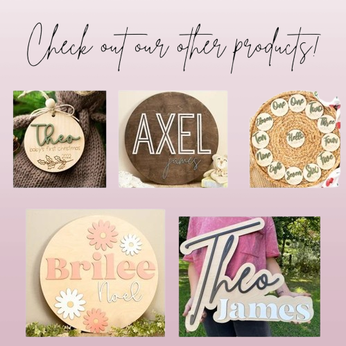 Baby’s First Year Photo Board – Personalized Wooden Milestone Tracker with 12 Monthly Photo Spaces | Birthday Banner