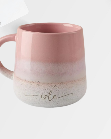 Personalised Ceramic Coffee Mug - Laser Engraved Design, Ideal Christmas & Birthday Gift