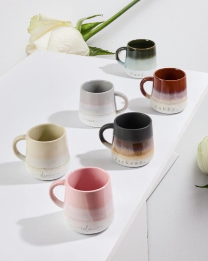 Personalised Ceramic Coffee Mug - Laser Engraved Design, Ideal Christmas & Birthday Gift