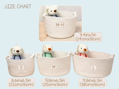 Easter Baby Shower Basket - Custom Cotton Rope Gift for Newborns & Celebrations