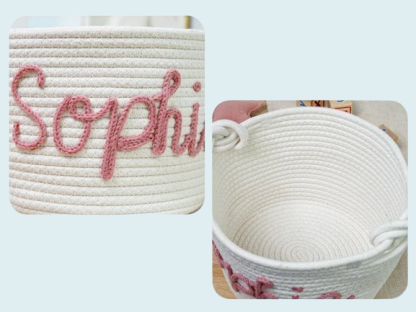 Easter Baby Shower Basket - Custom Cotton Rope Gift for Newborns & Celebrations