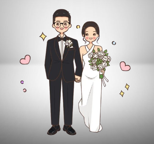 Custom Couple Portrait Photo Frame - Cute Cartoon Anime Caricature - Personalized Anniversary/Wedding/Father's Day/Mother's Day Gift
