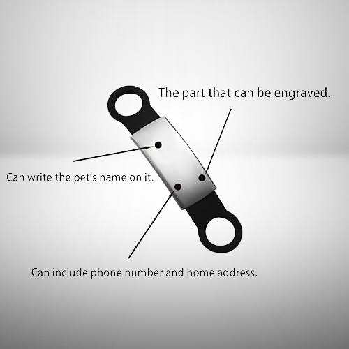 Custom Engraved Stainless Steel & Silicone Pet ID Tags - Slide-On Pet Collar Charms for Cat Dog Anti-Lost, Elegant Pet Safety Accessories.