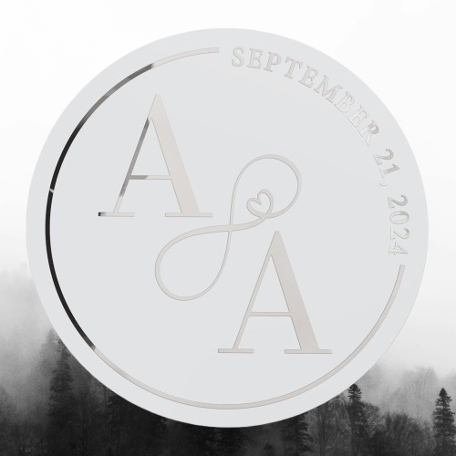Custom Monogram Wedding Stickers - Personalized Foil Seals for Invitations, Envelopes & Favors in Gold, Silver & Rose Gold | Elegant Wedding Essentials