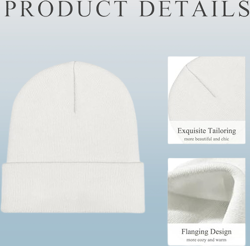 Personalized Knitted Winter Hats - Custom Photo & Text Design, 10 Color Options, Cozy Beanie for Unique Gifts or Everyday Wear
