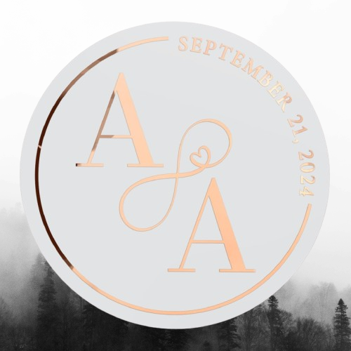 Custom Monogram Wedding Stickers - Personalized Foil Seals for Invitations, Envelopes & Favors in Gold, Silver & Rose Gold | Elegant Wedding Essentials