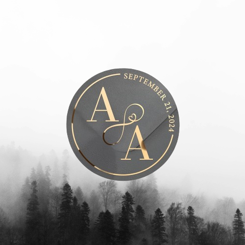 Custom Monogram Wedding Stickers - Personalized Foil Seals for Invitations, Envelopes & Favors in Gold, Silver & Rose Gold | Elegant Wedding Essentials