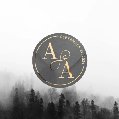 Custom Monogram Wedding Stickers - Personalized Foil Seals for Invitations, Envelopes & Favors in Gold, Silver & Rose Gold | Elegant Wedding Essentials