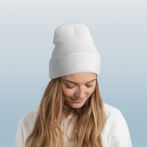 Personalized Knitted Winter Hats - Custom Photo & Text Design, 10 Color Options, Cozy Beanie for Unique Gifts or Everyday Wear