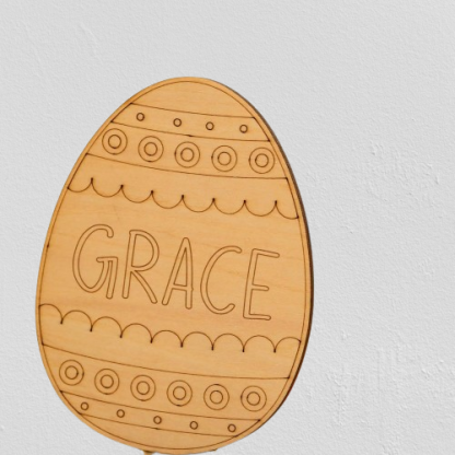 Custom Easter Egg Painting Kit - Personalized Wooden Eggs with Names, DIY Holiday Craft for Kids, Family Gifts & Party Decor (Set of 5)