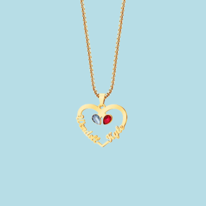 Custom Birthstone Necklace for Women - Personalized Stainless Steel Name Pendant, Dainty Choker Chain, Unique Gift for Her