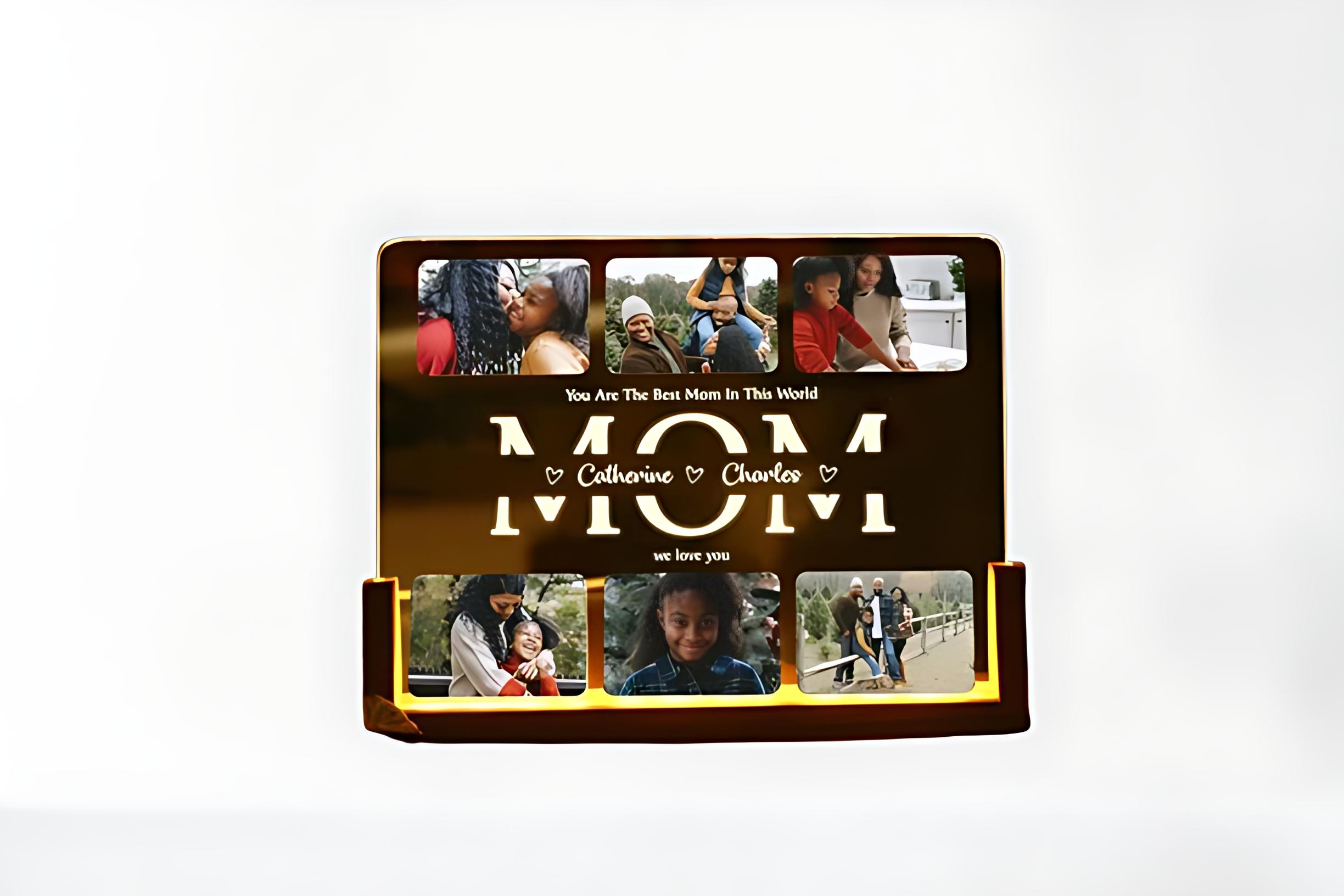 Mother’s Memory Night Light – Custom Photo Lamp, Perfect Gift from Daughter/Son