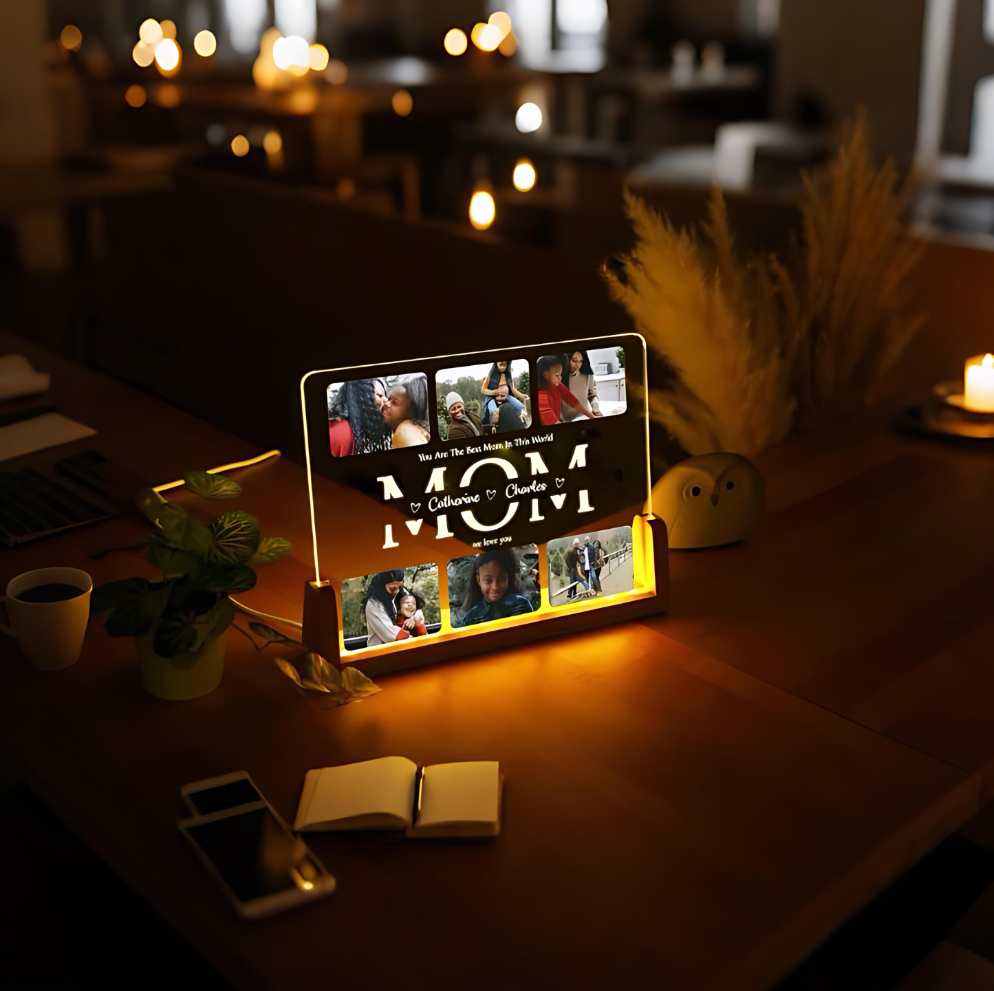 Mother’s Memory Night Light – Custom Photo Lamp, Perfect Gift from Daughter/Son