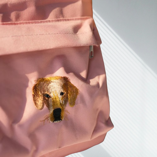 Custom Pet Backpack – Embroidered Portrait for Pet Lovers