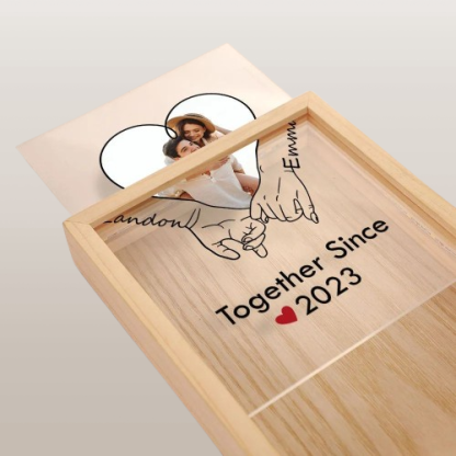 Personalized Anniversary Light Box – Together Since Holding Hands Frame