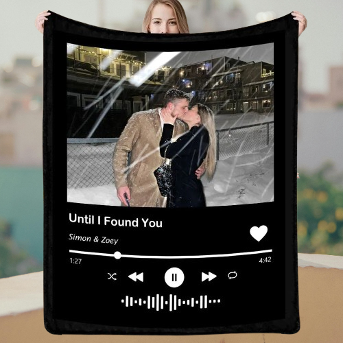 Starlight Photo Music Blanket – Customizable Gift for Music Lovers