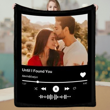 Starlight Photo Music Blanket – Customizable Gift for Music Lovers