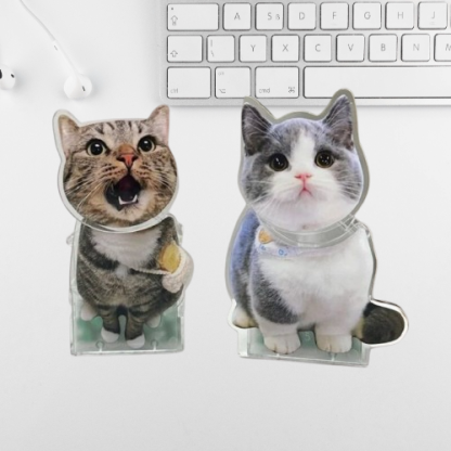 Customizable Pet Bobblehead Stand – Acrylic Car Decor for Animal Lovers