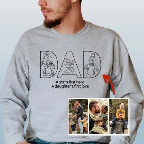 Embroidered "Best Dad Ever" Crewneck Sweatshirt - Perfect Gift for Dad, Daddy, Papa, Grandpa, Father's Day, Birthday, or Holiday Surprise