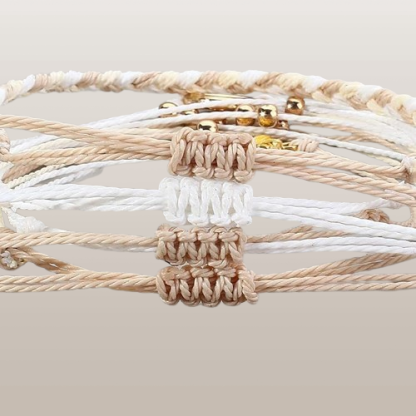 Sunflower Boho Bracelet - Handmade Braided Rope Charm Bracelet for Women, Surfer Style Gift Idea