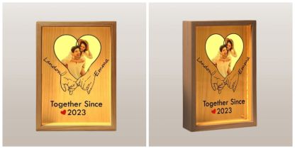 Personalized Anniversary Light Box – Together Since Holding Hands Frame