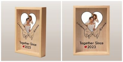 Personalized Anniversary Light Box – Together Since Holding Hands Frame