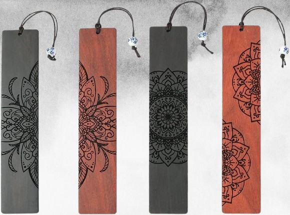 Boho Mandala Bookmarks Set of 4 - Stylish Book Markers for Men, Women, and Book Lovers, Perfect for Gifts