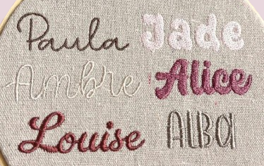 Custom Embroidered Drum & Flowers Baby Kit - First Name Birthday Gift