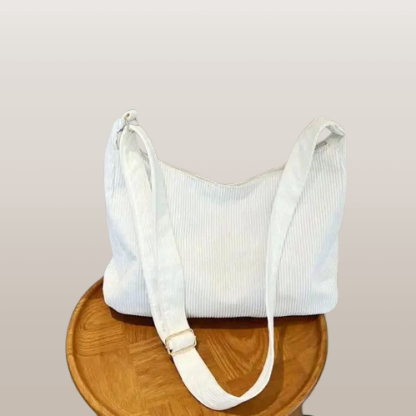 Cotton Corduroy Bag with Bow - Personalized Gift for Her