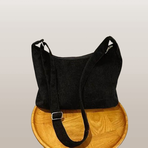 Cotton Corduroy Bag with Bow - Personalized Gift for Her