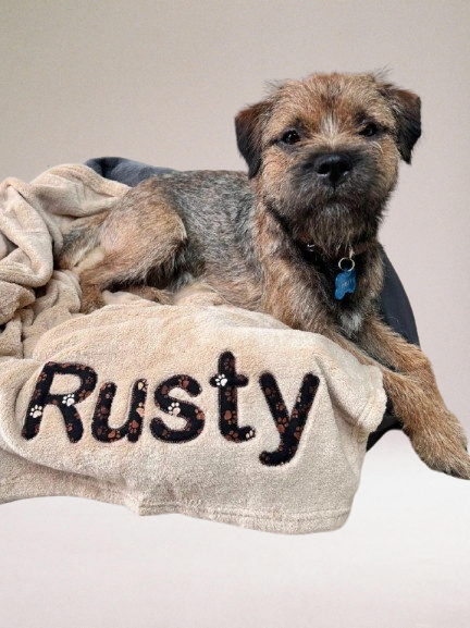 Custom Dog Blanket – Personalized Pet Gift with Embroidered Name