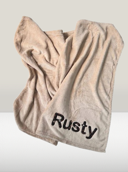 Custom Dog Blanket – Personalized Pet Gift with Embroidered Name