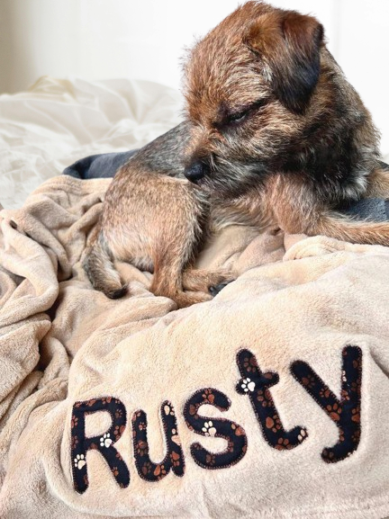Custom Dog Blanket – Personalized Pet Gift with Embroidered Name