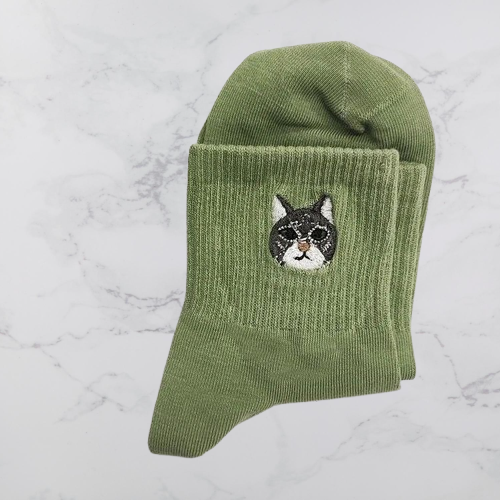 Custom Pet Lover Socks - Embroidered Dog & Cat Patterns