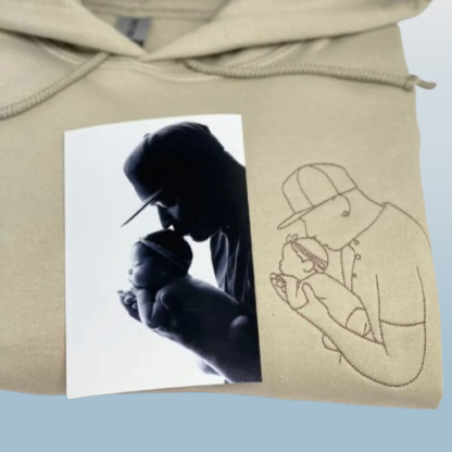 Dad’s Embroidered Crewneck – Personalized Photo Sweatshirt